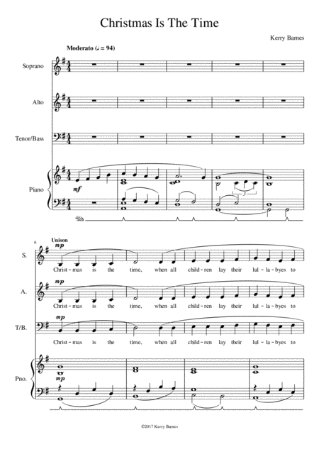 Christmas Is The Time Beautiful Seasonal Choral Work Sheet Music