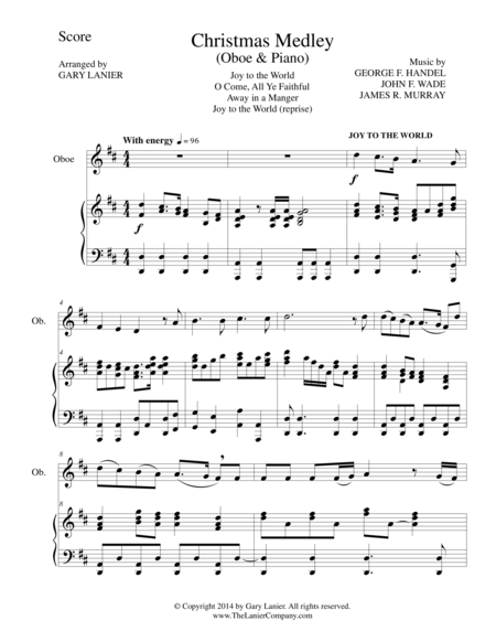 Free Sheet Music Christmas Joy Medley Oboe Piano And Oboe Part