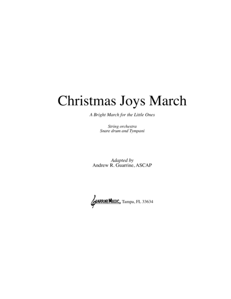 Free Sheet Music Christmas Joys March