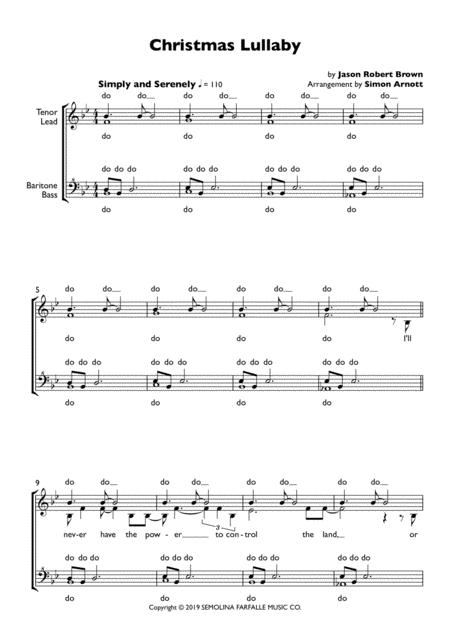 Free Sheet Music Christmas Lullaby From Songs For A New World