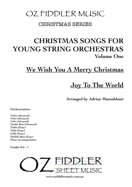 Christmas Songs For Young String Orchestras Volume One Sheet Music