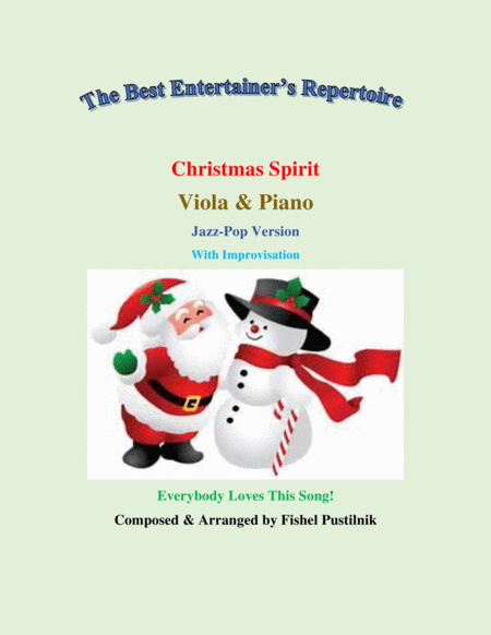 Christmas Spirit For Viola And Piano With Improvisation Video Sheet Music