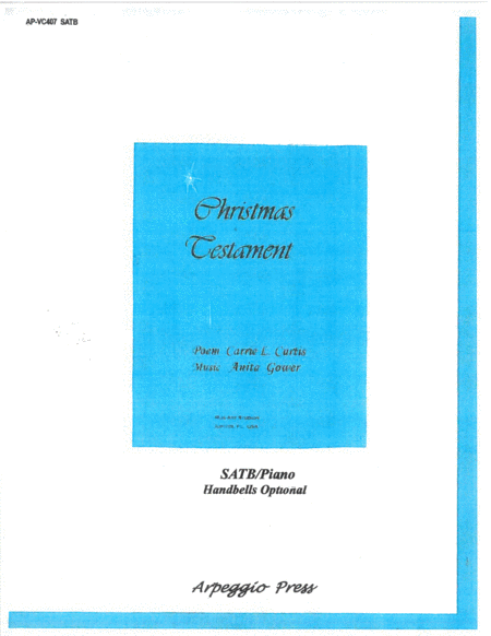 Free Sheet Music Christmas Testament Satb Piano Handbells Optional