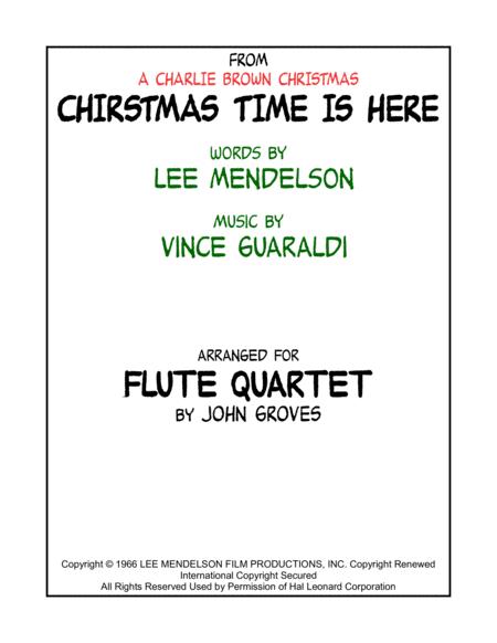 Free Sheet Music Christmas Time Is Here Flute Quartet
