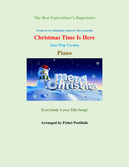 Free Sheet Music Christmas Time Is Here For Piano Jazz Pop Version