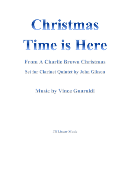 Christmas Time Is Here From A Charlie Brown Christmas For 5 Clarinets Sheet Music