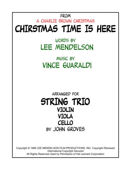 Christmas Time Is Here String Trio Sheet Music