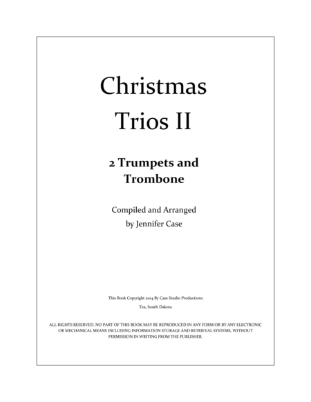 Free Sheet Music Christmas Trios Ii 2 Trumpets And Trombone