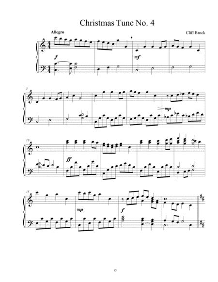 Free Sheet Music Christmas Tune No 4