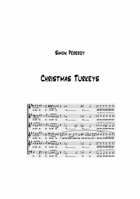 Christmas Turkeys Comical Festive Ditty For Ssattb Choir Sheet Music