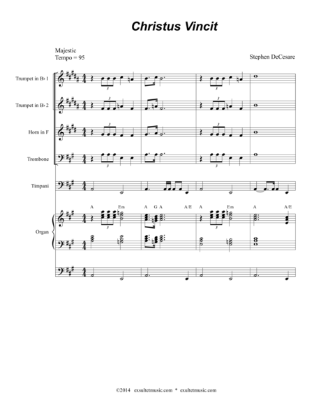 Christus Vincit Full Score Sheet Music