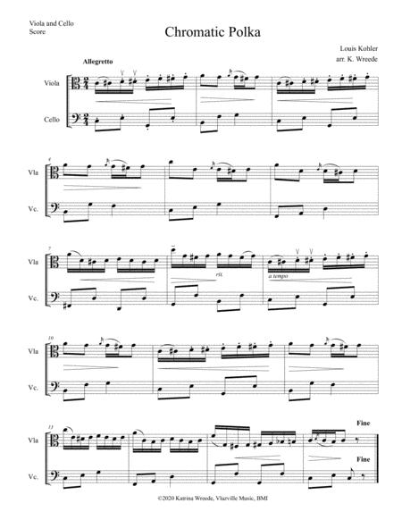 Free Sheet Music Chromatic Polka For Viola And Cello