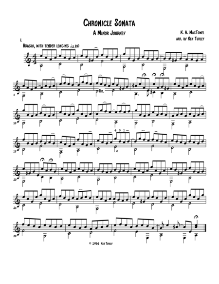 Chronicle Sonata A Minor Journey For Flute And Guitar Guitar Part Sheet Music