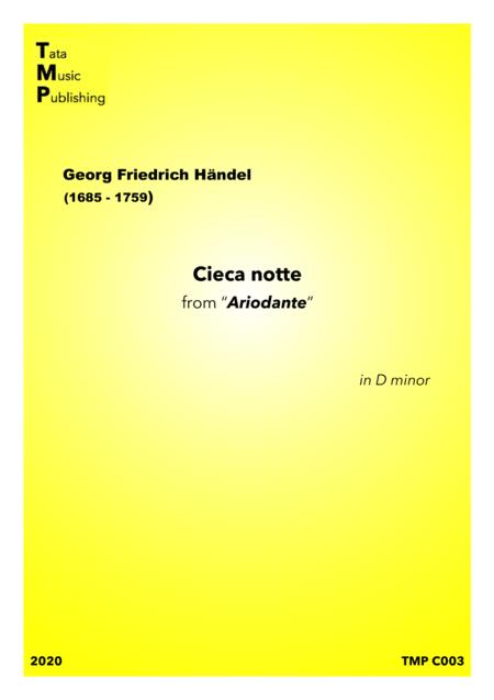 Free Sheet Music Cieca Notte Ariodante