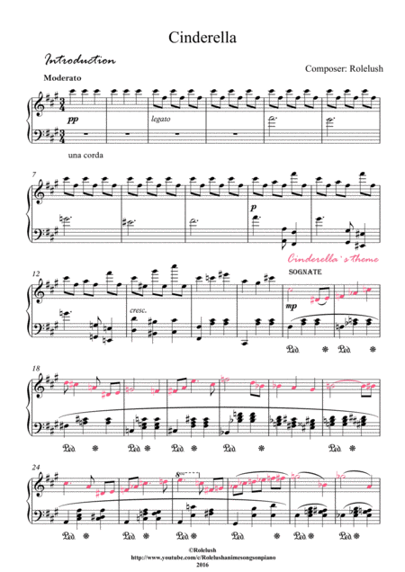 Free Sheet Music Cinderella