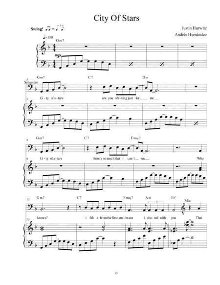 City Of Stars Sheet Music