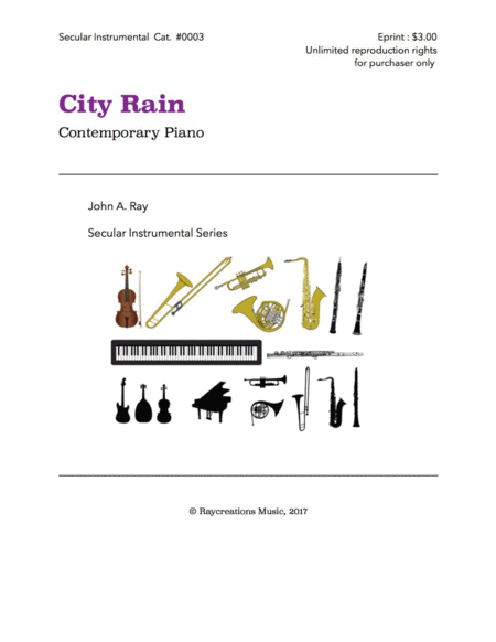 Free Sheet Music City Rain