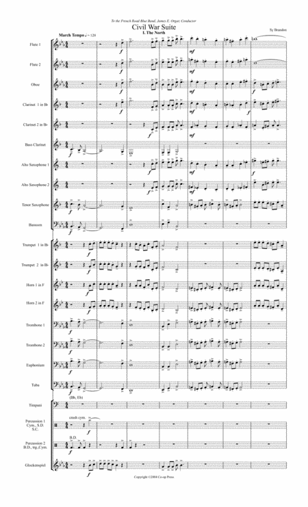 Civil War Suite For Band Sheet Music