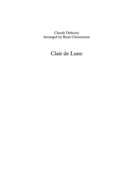 Free Sheet Music Clair De Lune Orchestra