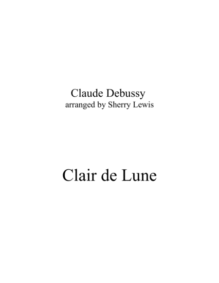 Clair De Lune String Quartet For String Quartet Sheet Music