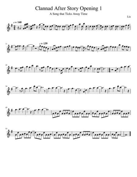 Free Sheet Music Clannad After Story Opening 1