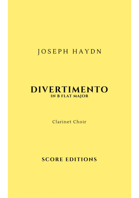 Free Sheet Music Clarinet Choir Haydns Divertimento N 1 In B Flat Major