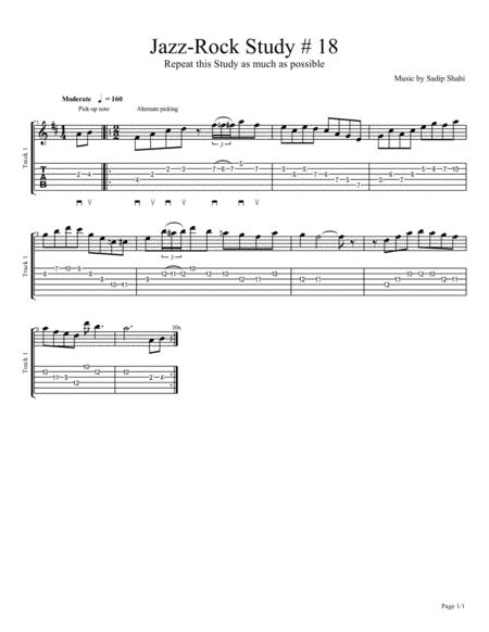 Classic Jazz Rock Study 18 Sheet Music