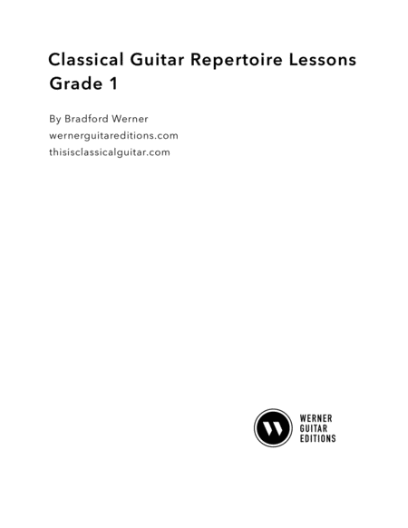 Classical Guitar Repertoire Lessons Grade 1 Sheet Music