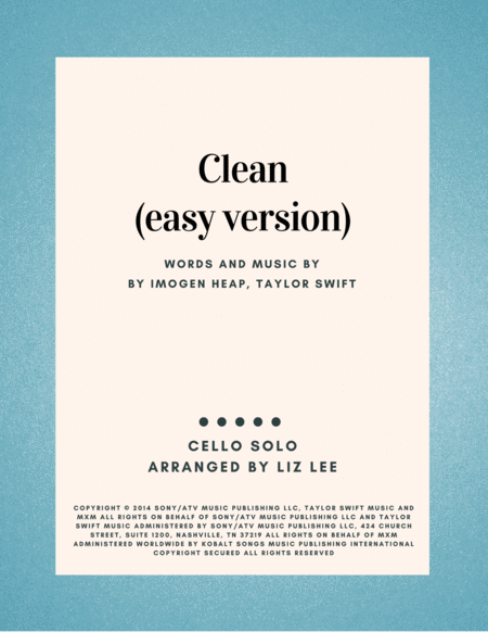 Clean Easy Version Sheet Music