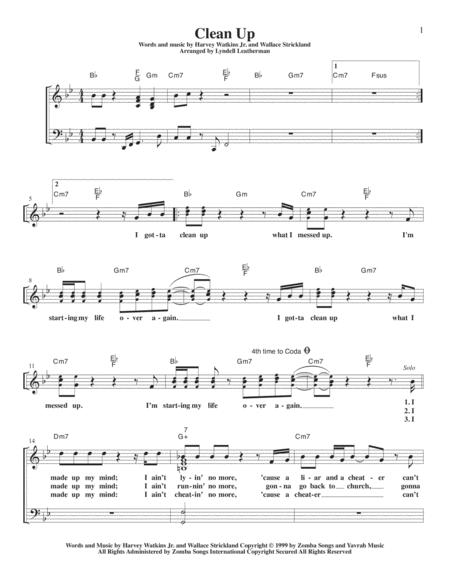 Free Sheet Music Clean Up