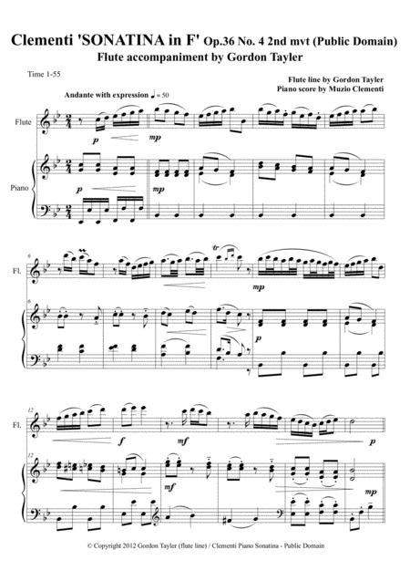 Clementi Sonatina In F Added Flute Part Sheet Music