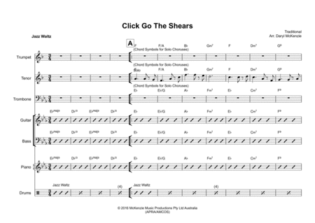 Click Go The Shears For Jazz Combo 3 Horns Sheet Music