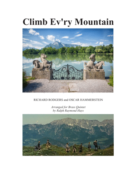 Free Sheet Music Climb Ev Ry Mountain For Brass Quintet