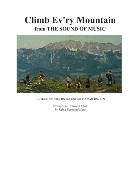 Climb Ev Ry Mountain For Clarinet Choir Sheet Music