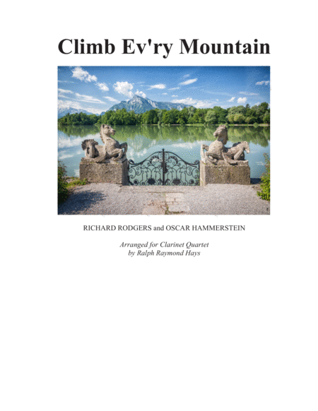 Climb Ev Ry Mountain For Clarinet Quartet Sssb Or Ssab Sheet Music