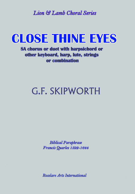 Close Thine Eyes Sheet Music