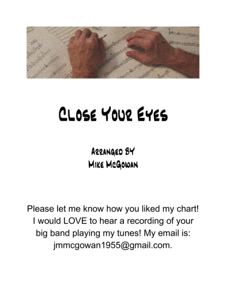 Close Your Eyes Sheet Music