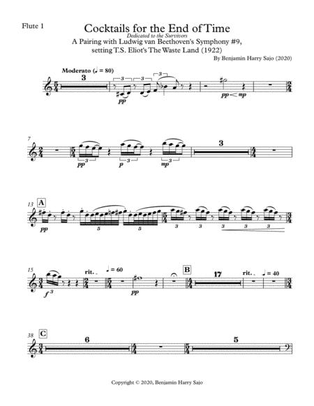 Cocktails For The End Of Time A Pairing With Beethoven 9th Symphony Setting Text Fromt Eliot The Waste Land Extracted Parts Sheet Music