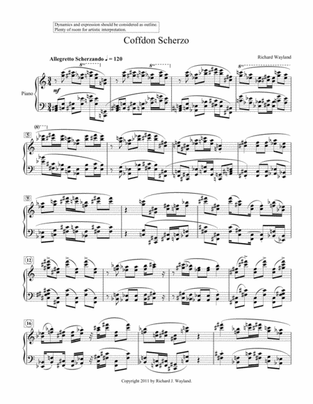 Coffdon Scherzo Sheet Music