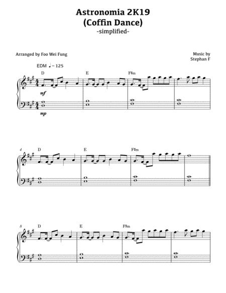 Coffin Dance Simplified Sheet Music