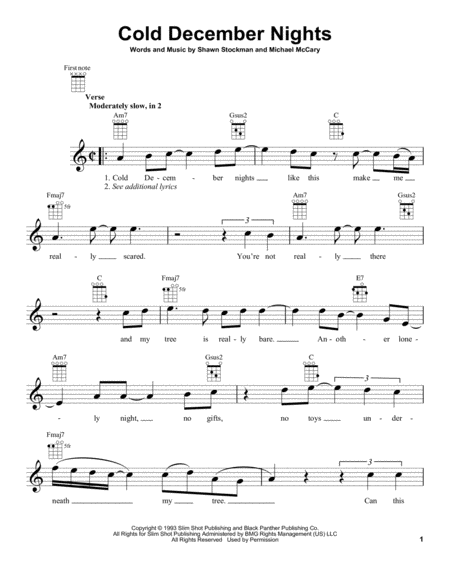 Free Sheet Music Cold December Nights