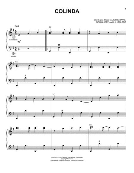 Free Sheet Music Colinda