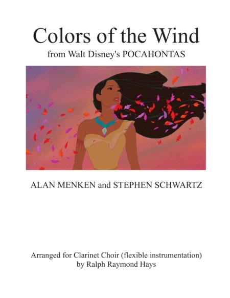 Colors Of The Wind For Clarinet Choir Sheet Music