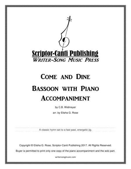 Come And Dine For Bassoon Sheet Music