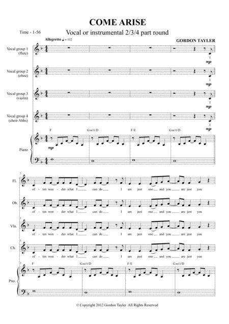 Come Arise Sheet Music