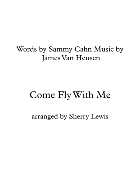 Free Sheet Music Come Fly With Me String Quartet For String Quartet