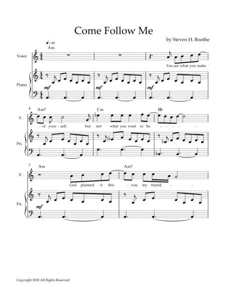 Come Follow Me Pvg Sheet Music