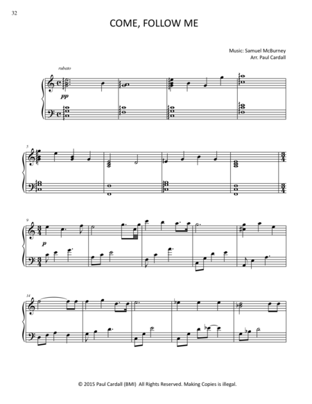 Come Follow Me Sheet Music