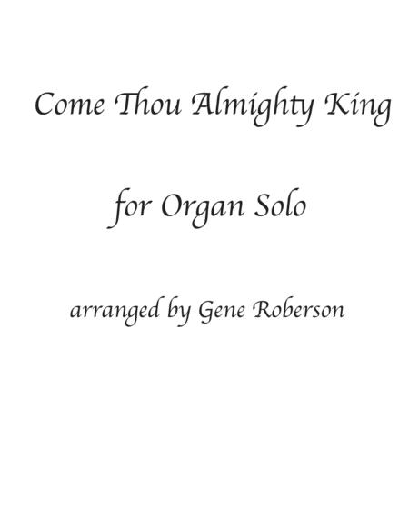 Free Sheet Music Come Thou Almighty King Organ Solo