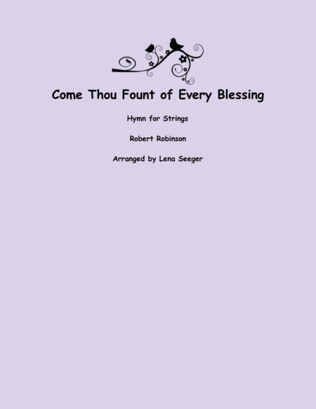 Come Thou Fount Of Every Blessing String Trio Sheet Music